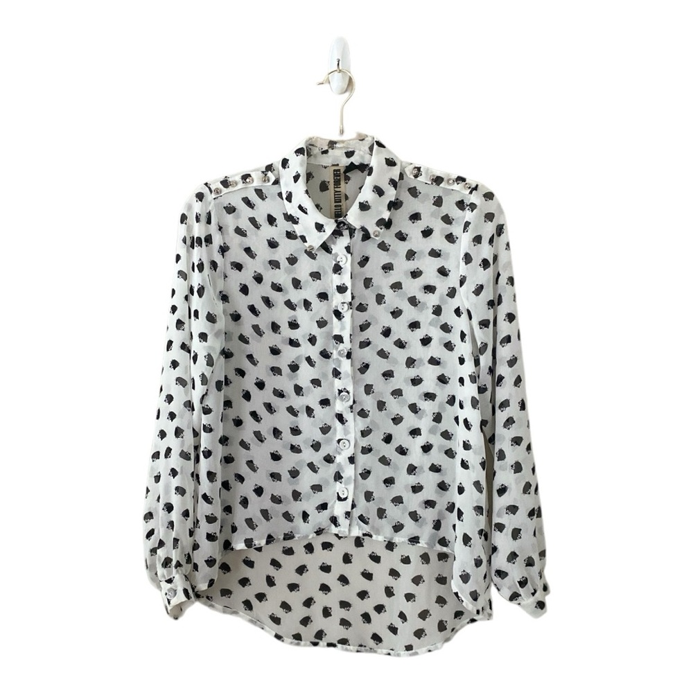 Hello Kitty x Forever 21 High Low Button Down Blouse